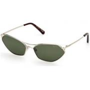 Geometrisch Gouden Zonnebril Groene Lens Emilio Pucci , Yellow , Dames