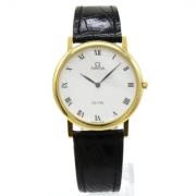 Pre-owned Yellow Gold watches Omega Vintage , White , Heren