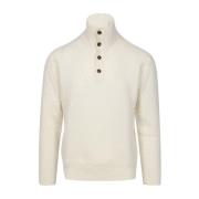 Merino Wol Hoge Hals Trui Paolo Pecora , Beige , Heren