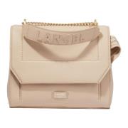 Ninon Flap Tas Beige Leer Lancel , Beige , Dames