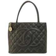 Pre-owned Leather chanel-bags Chanel Vintage , Black , Dames