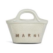 Witte Leren Crossbody Tas Marni , White , Dames