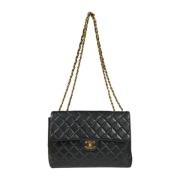 Pre-owned Leather shoulder-bags Chanel Vintage , Black , Dames