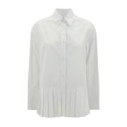 Geplooide overhemd met klassieke kraag Thom Browne , White , Dames