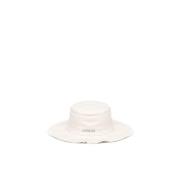 Witte Explorer Raffelrand Hoed Jacquemus , White , Dames