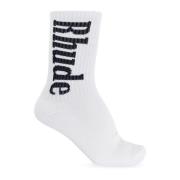 Logo Sokken Rhude , White , Heren