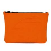 Pre-owned Plastic clutches Hermès Vintage , Orange , Dames