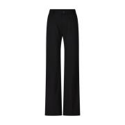 Elastische Straight Leg Broek Mason's , Black , Dames