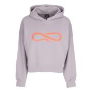 Logo Croptop Hoodie met capuchon Propaganda , Gray , Dames