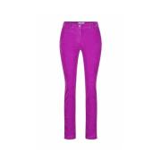 Slim Velvet Broek 5-Pocket Stijl Mason's , Purple , Dames