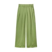 Zijdezachte Broek Summum Woman , Green , Dames