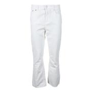 Katoen Elastaan Broek Department Five , White , Dames