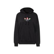 Zwarte hoodie voor dames Adidas , Black , Dames