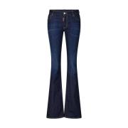 Flared Jeans met Medium Taille Dsquared2 , Blue , Dames