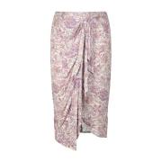 Paisley Gedrapeerde Midi Rok Isabel Marant , Multicolor , Dames