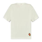 T-shirt met geborduurd logo Kenzo , White , Heren