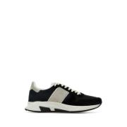 Mesh & Suede Zwarte Sneakers Tom Ford , Black , Heren