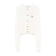 Ecru Knoop Crew Neck Sweater Vivienne Westwood , White , Dames