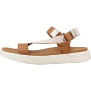 Stijlvolle platte sandalen voor vrouwen Geox , Brown , Dames