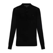 Polo sweater Mode AllSaints , Black , Heren