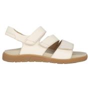 Off White Leren Dames Sandaal ara , Beige , Dames