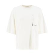 Katoenen Jersey Crew-neck T-shirt Brunello Cucinelli , White , Dames