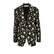 Zwarte/Gouden Blazer uit de Palm Angels Collectie Palm Angels , Black ...