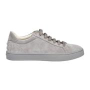 Grijze Suède Sneakers met Rubberen Zool Tod's , Gray , Heren