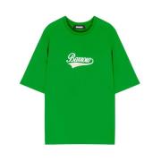 Katoenen T-shirt met voor- en achterprint Barrow , Green , Heren