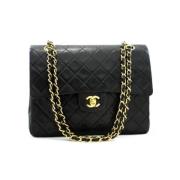 Pre-owned Leather chanel-bags Chanel Vintage , Black , Dames