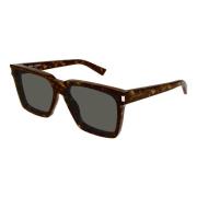 Havana Grijze Zonnebril Saint Laurent , Brown , Unisex