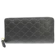 Pre-owned Leather wallets Gucci Vintage , Black , Dames