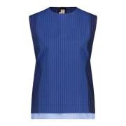 Gestreepte wollen top Getailleerde snit Marni , Blue , Dames