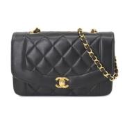 Pre-owned Leather chanel-bags Chanel Vintage , Black , Dames