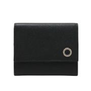 Pre-owned Leather wallets Bvlgari Vintage , Black , Dames