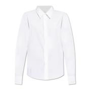 Shirt met logo Ami Paris , White , Dames