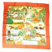 Pre-owned Canvas scarves Hermès Vintage , Multicolor , Dames