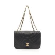 Pre-owned Leather chanel-bags Chanel Vintage , Black , Dames