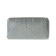 Pre-owned Leather wallets Louis Vuitton Vintage , Gray , Unisex