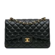 Pre-owned Leather chanel-bags Chanel Vintage , Black , Dames