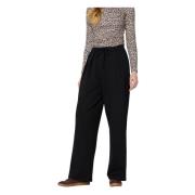 Zwarte loszittende broek Bawos Bizuu , Black , Dames