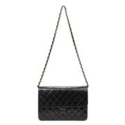 Pre-owned Leather chanel-bags Chanel Vintage , Black , Dames