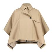 Korte Trenchcoat Losse Pasvorm Open Zijdetails Liviana Conti , Brown ,...