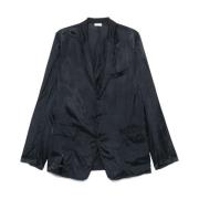 Navy Blauwe Jas Klassieke Stijl Dries Van Noten , Blue , Heren