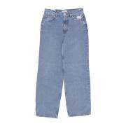 Hoge taille relaxte pasvorm denim jeans Amish , Blue , Dames