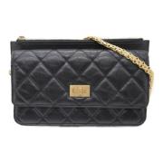 Pre-owned Leather wallets Chanel Vintage , Black , Dames