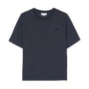 Blauw Logo T-shirt en Polo Maison Kitsuné , Blue , Dames