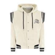 Varsity Fleece Hoodie Off White , White , Heren