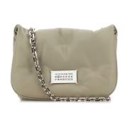 Nappa Leren Crossbody Tas Maison Margiela , Gray , Dames