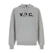 Comfortabele Grijze Katoenen Sweatshirt A.p.c. , Gray , Heren